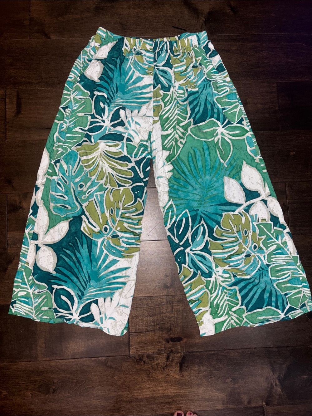 Jam’s World Tropical Leaf Print Wide-Leg Pant